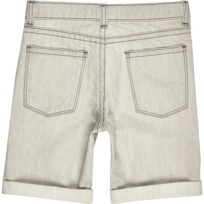 Boys grey denim shorts